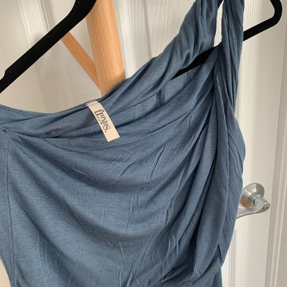 Fluxus Comfortable Cocktail Dress, Size S, Slate Blue - Picture 3 of 3